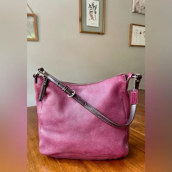 ‼️‼️SOLD‼️‼️Coach Y2K Chelsea Hobo Purple Silver - Picture 4 of 17